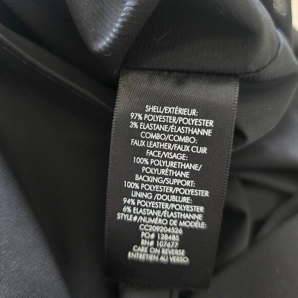 Alice + Olivia Black Eunice Vegan Leather Ruffle-sleeve Mini Dress Size 2 LBD - Picture 6 of 8